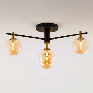 Jupiter 2031 - Surface-mounted chandelier FIGARO 4xG9/10W/230V black/gold/beige