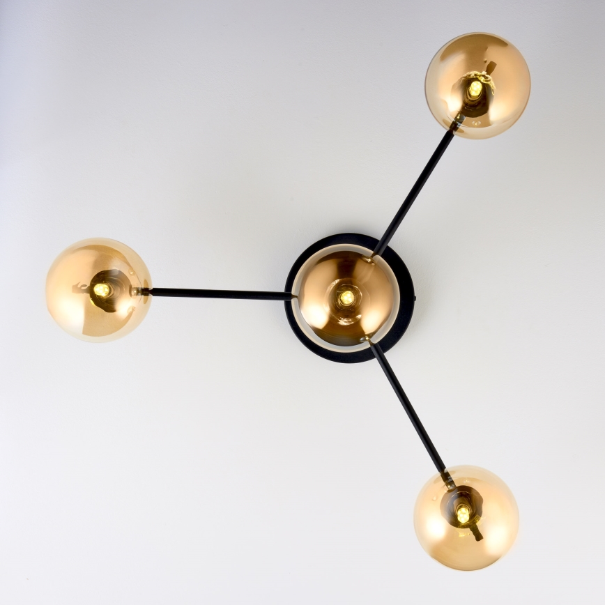 Jupiter 2031 - Surface-mounted chandelier FIGARO 4xG9/10W/230V black/gold/beige