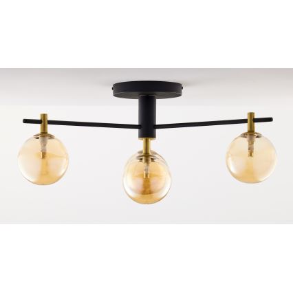 Jupiter 2031 - Surface-mounted chandelier FIGARO 4xG9/10W/230V black/gold/beige