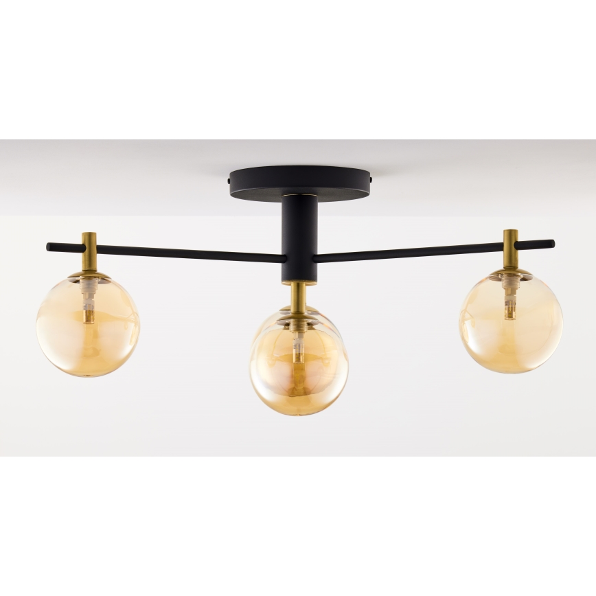 Jupiter 2031 - Surface-mounted chandelier FIGARO 4xG9/10W/230V black/gold/beige