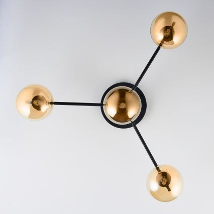 Jupiter 2031 - Surface-mounted chandelier FIGARO 4xG9/10W/230V black/gold/beige