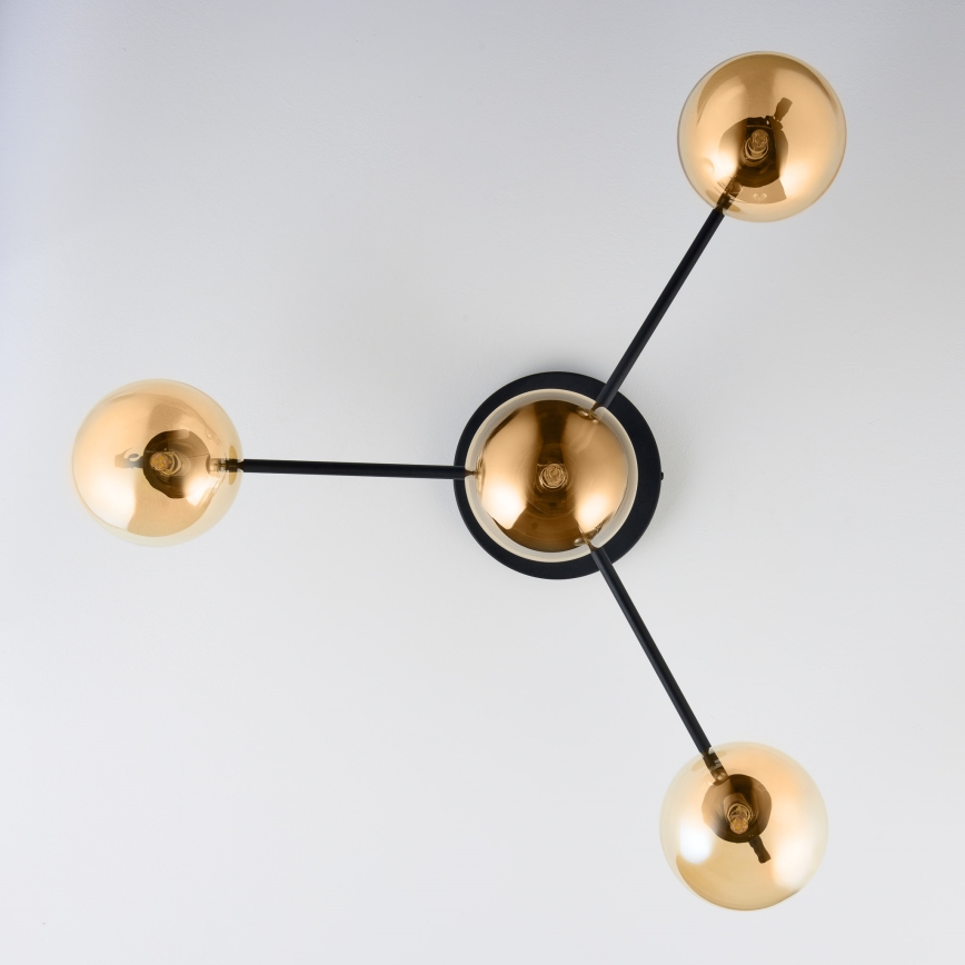 Jupiter 2031 - Surface-mounted chandelier FIGARO 4xG9/10W/230V black/gold/beige