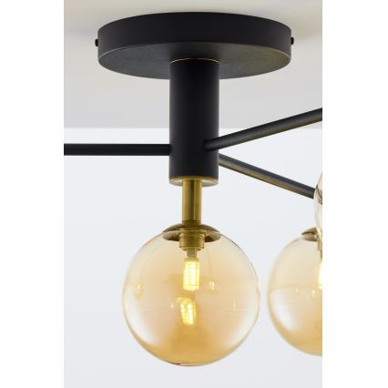 Jupiter 2031 - Surface-mounted chandelier FIGARO 4xG9/10W/230V black/gold/beige