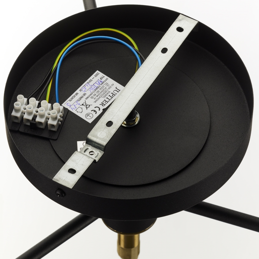 Jupiter 2031 - Surface-mounted chandelier FIGARO 4xG9/10W/230V black/gold/beige