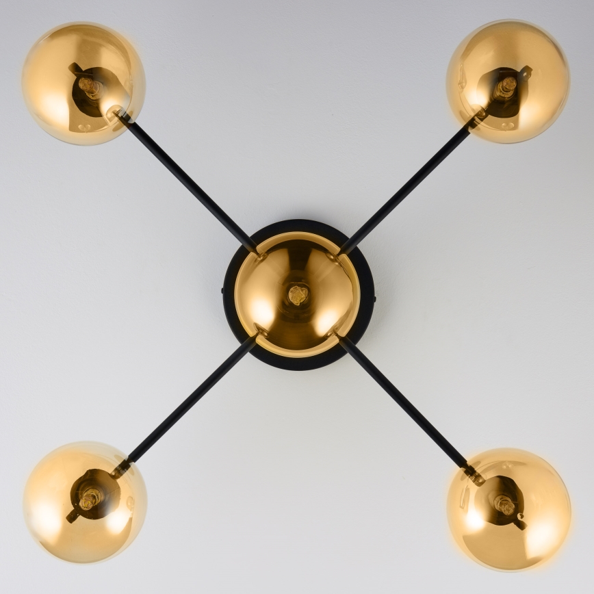 Jupiter 2032 - Surface-mounted chandelier FIGARO 5xG9/10W/230V black/gold/beige