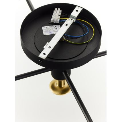 Jupiter 2032 - Surface-mounted chandelier FIGARO 5xG9/10W/230V black/gold/beige