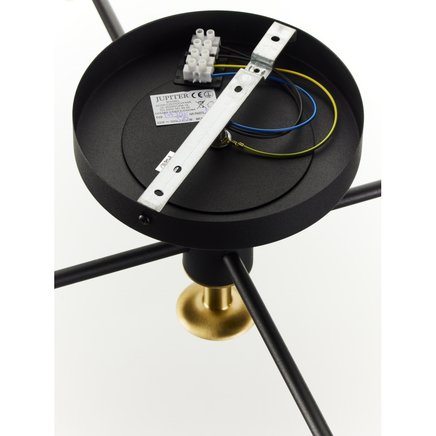 Jupiter 2032 - Surface-mounted chandelier FIGARO 5xG9/10W/230V black/gold/beige