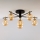 Jupiter 2033 - Surface-mounted chandelier FIGARO 6xG9/10W/230V black/gold/beige