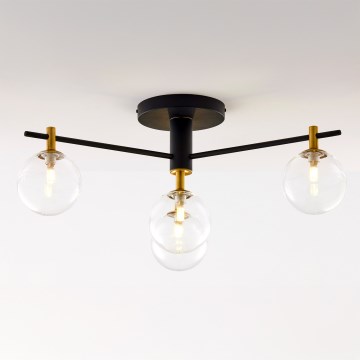 Jupiter 2034 - Surface-mounted chandelier FIGARO 4xG9/10W/230V black/gold/beige/clear