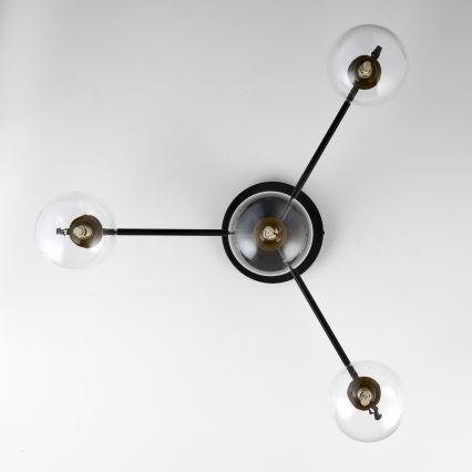 Jupiter 2034 - Surface-mounted chandelier FIGARO 4xG9/10W/230V black/gold/beige/clear