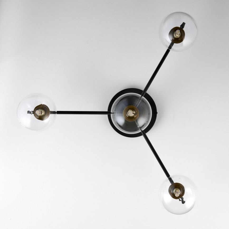 Jupiter 2034 - Surface-mounted chandelier FIGARO 4xG9/10W/230V black/gold/beige/clear