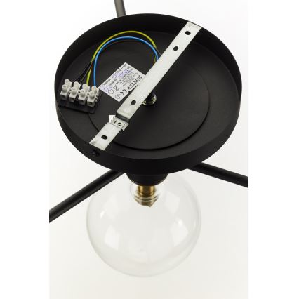 Jupiter 2034 - Surface-mounted chandelier FIGARO 4xG9/10W/230V black/gold/beige/clear