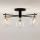 Jupiter 2035 - Surface-mounted chandelier FIGARO 5xG9/10W/230V black/gold/beige/clear