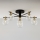 Jupiter 2036 - Surface-mounted chandelier FIGARO 6xG9/10W/230V black/gold/beige/clear