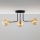 Jupiter 2037 - Chandelier on a pole BURANO 3xG9/10W/230V black/gold/beige