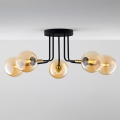 Jupiter 2038 - Chandelier on a pole BURANO 5xG9/10W/230V black/gold/beige