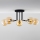 Jupiter 2038 - Chandelier on a pole BURANO 5xG9/10W/230V black/gold/beige