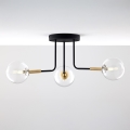 Jupiter 2039 - Chandelier on a pole BURANO 3xG9/10W/230V black/gold/clear