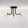 Jupiter 2040 - Chandelier on a pole BURANO 5xG9/10W/230V black/gold/clear