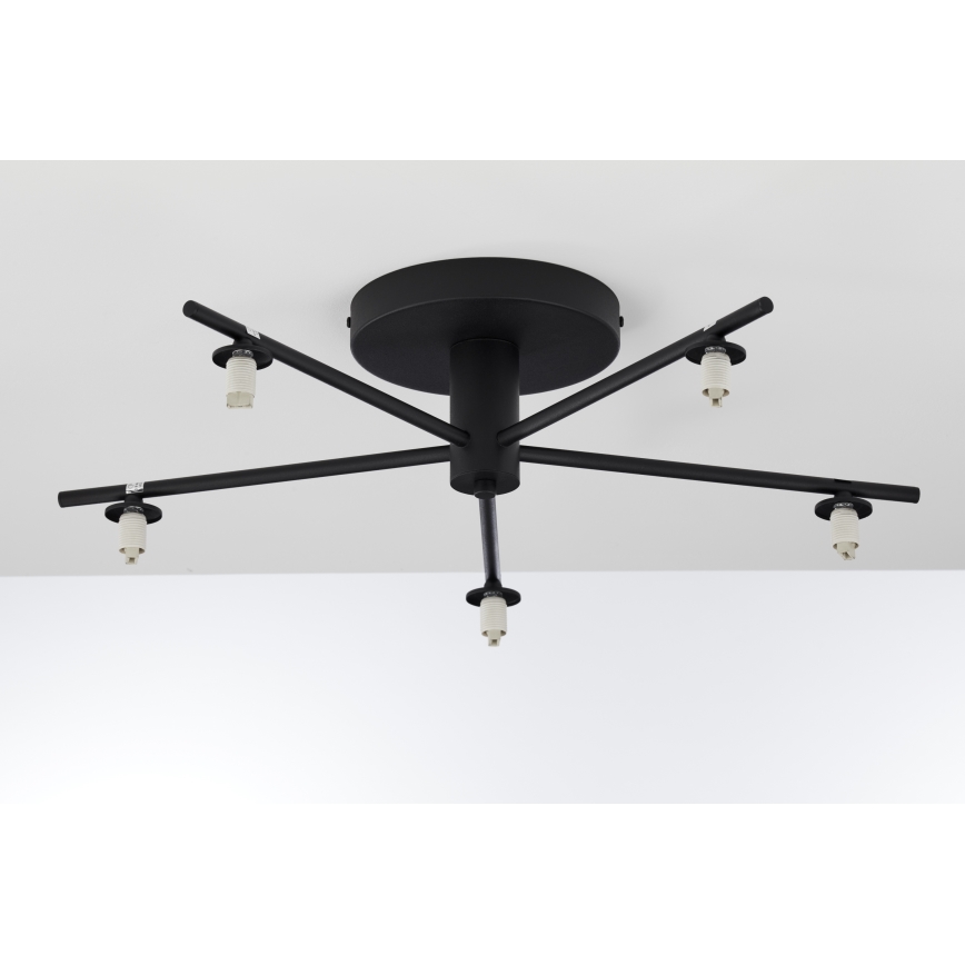 Jupiter 2046 - Surface-mounted chandelier PRATO 5xG9/10W/230V black/clear