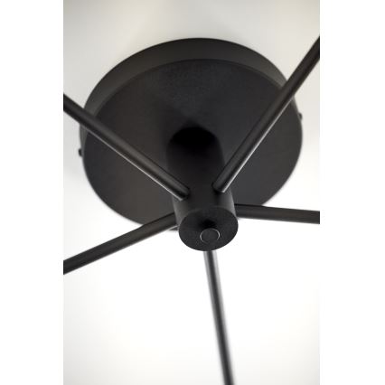 Jupiter 2046 - Surface-mounted chandelier PRATO 5xG9/10W/230V black/clear