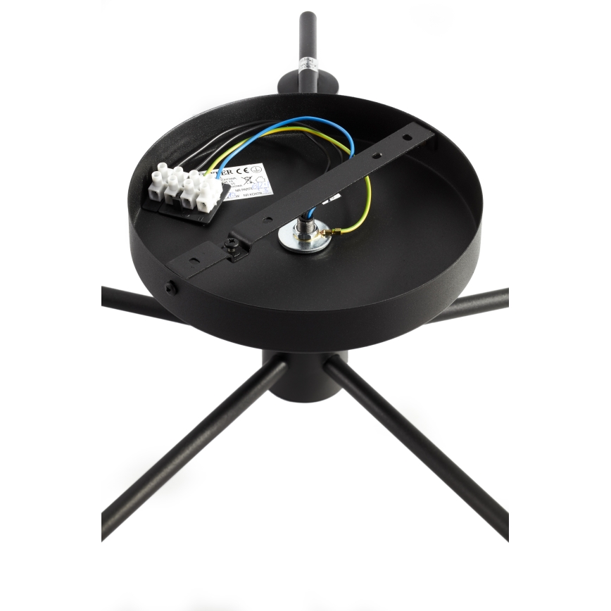 Jupiter 2046 - Surface-mounted chandelier PRATO 5xG9/10W/230V black/clear