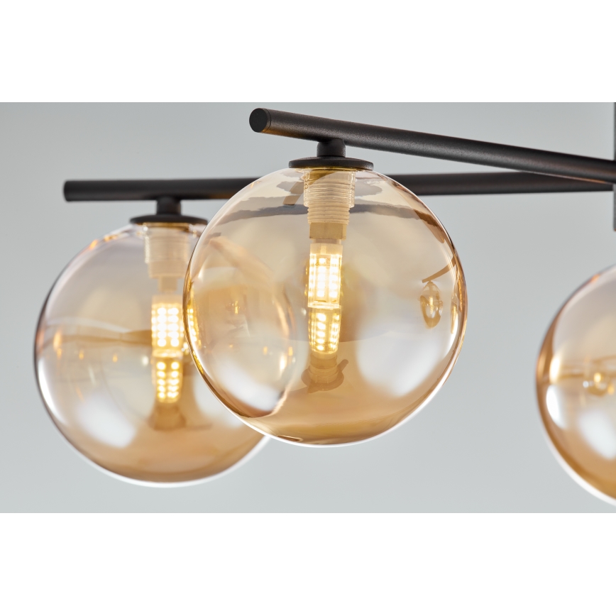 Jupiter 2047 - Surface-mounted chandelier PRATO 5xG9/10W/230V black/beige