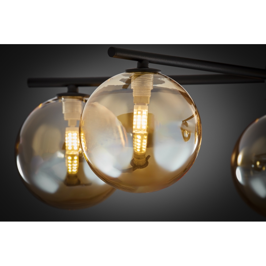 Jupiter 2047 - Surface-mounted chandelier PRATO 5xG9/10W/230V black/beige