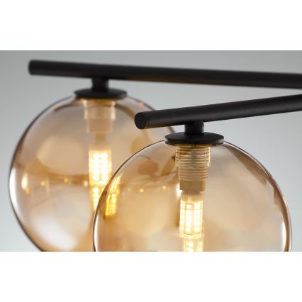 Jupiter 2047 - Surface-mounted chandelier PRATO 5xG9/10W/230V black/beige