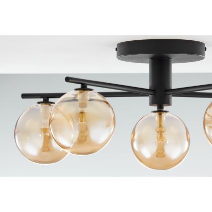 Jupiter 2047 - Surface-mounted chandelier PRATO 5xG9/10W/230V black/beige