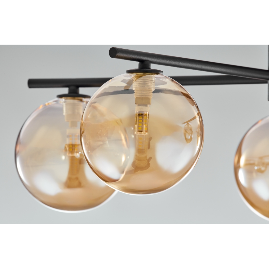 Jupiter 2047 - Surface-mounted chandelier PRATO 5xG9/10W/230V black/beige