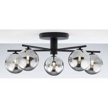Jupiter 2048 - PRATO surface-mounted chandelier 5xG9/14W/230V black/smoked grey