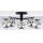 Jupiter 2048 - PRATO surface-mounted chandelier 5xG9/14W/230V black/smoked grey