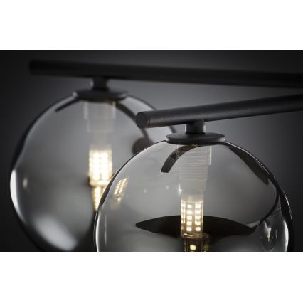 Jupiter 2048 - PRATO surface-mounted chandelier 5xG9/14W/230V black/smoked grey