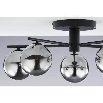 Jupiter 2048 - PRATO surface-mounted chandelier 5xG9/14W/230V black/smoked grey