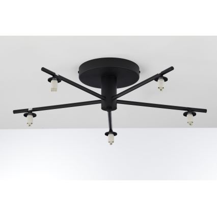 Jupiter 2048 - PRATO surface-mounted chandelier 5xG9/14W/230V black/smoked grey