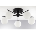 Jupiter 2049 - PRATO Flush-Mount Chandelier 5xG9/14W/230V black/white