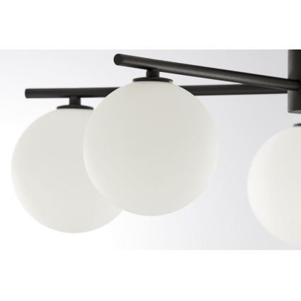 Jupiter 2049 - PRATO Flush-Mount Chandelier 5xG9/14W/230V black/white