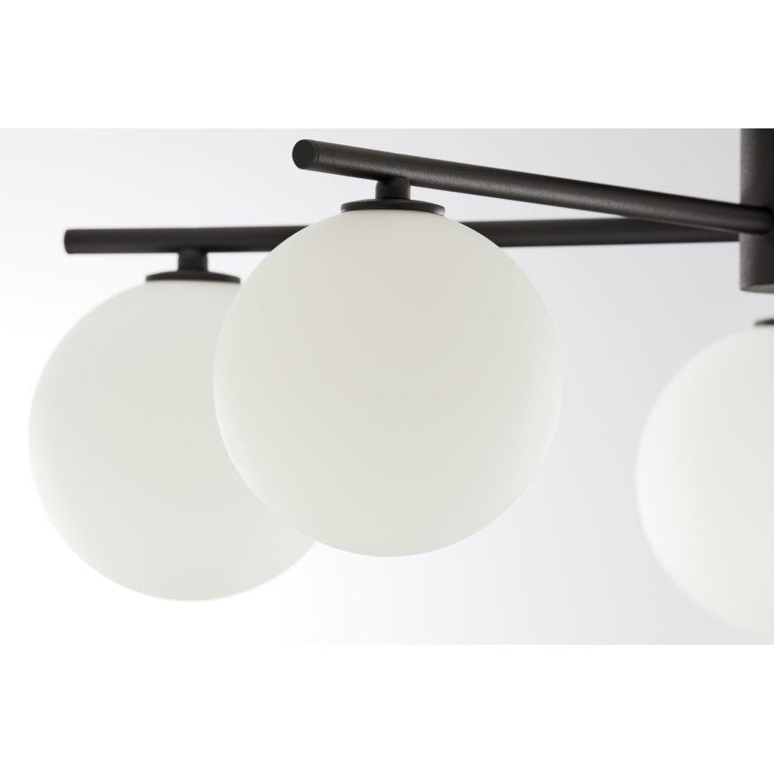 Jupiter 2049 - PRATO Flush-Mount Chandelier 5xG9/14W/230V black/white