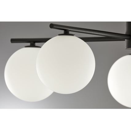 Jupiter 2049 - PRATO Flush-Mount Chandelier 5xG9/14W/230V black/white