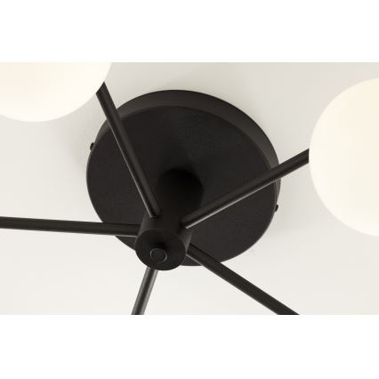 Jupiter 2049 - PRATO Flush-Mount Chandelier 5xG9/14W/230V black/white