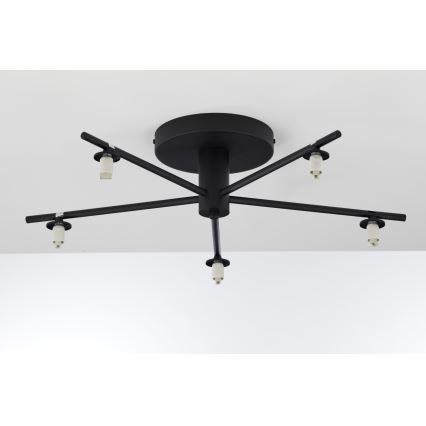 Jupiter 2049 - PRATO Flush-Mount Chandelier 5xG9/14W/230V black/white