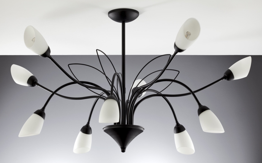 Jupiter 2056 - GLORIOSA Rod-Mounted Chandelier 10xG9/14W/230V Black