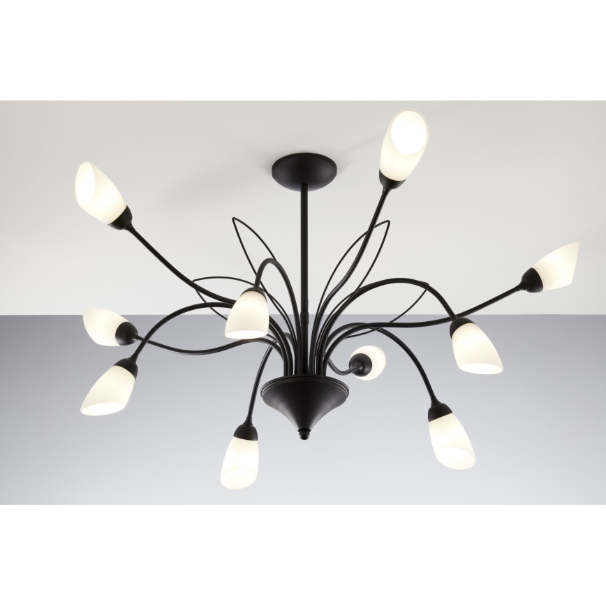 Jupiter 2056 - GLORIOSA Rod-Mounted Chandelier 10xG9/14W/230V Black