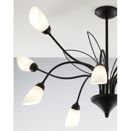 Jupiter 2056 - GLORIOSA Rod-Mounted Chandelier 10xG9/14W/230V Black