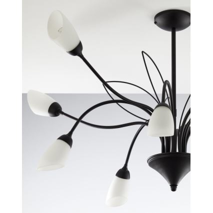 Jupiter 2056 - GLORIOSA Rod-Mounted Chandelier 10xG9/14W/230V Black