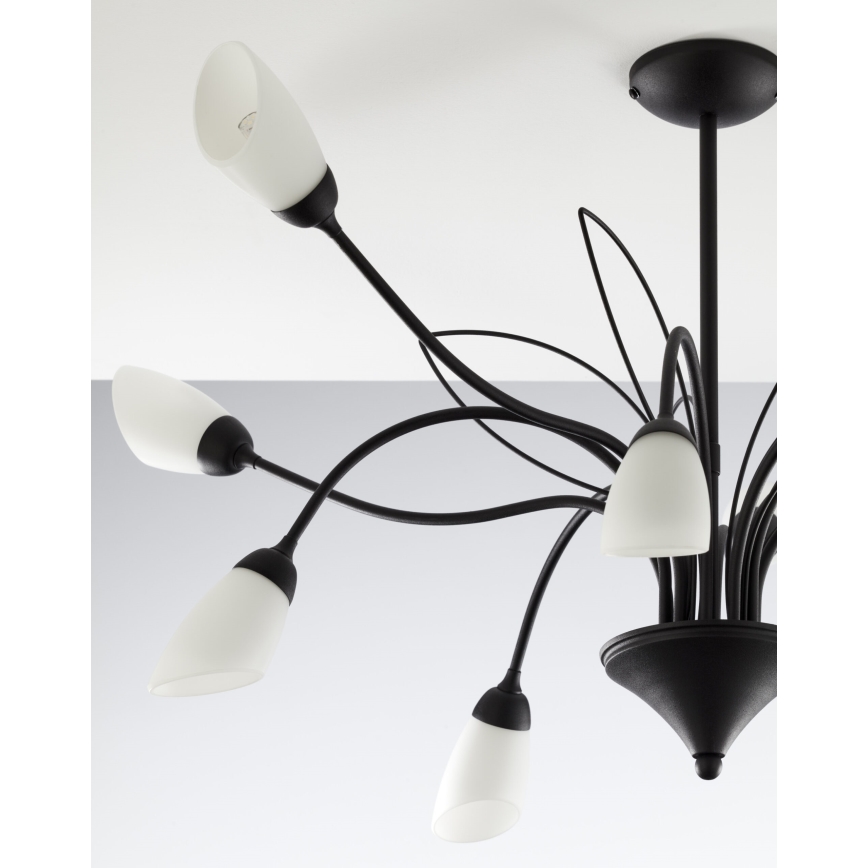 Jupiter 2056 - GLORIOSA Rod-Mounted Chandelier 10xG9/14W/230V Black