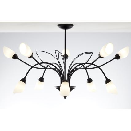 Jupiter 2056 - GLORIOSA Rod-Mounted Chandelier 10xG9/14W/230V Black