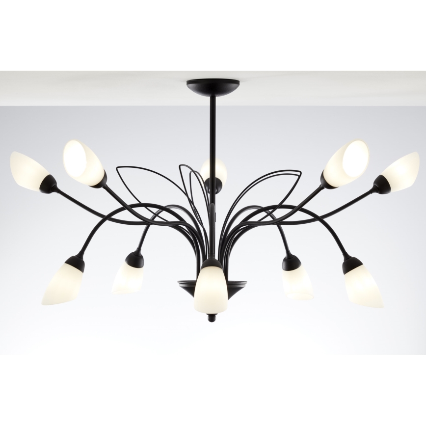 Jupiter 2056 - GLORIOSA Rod-Mounted Chandelier 10xG9/14W/230V Black