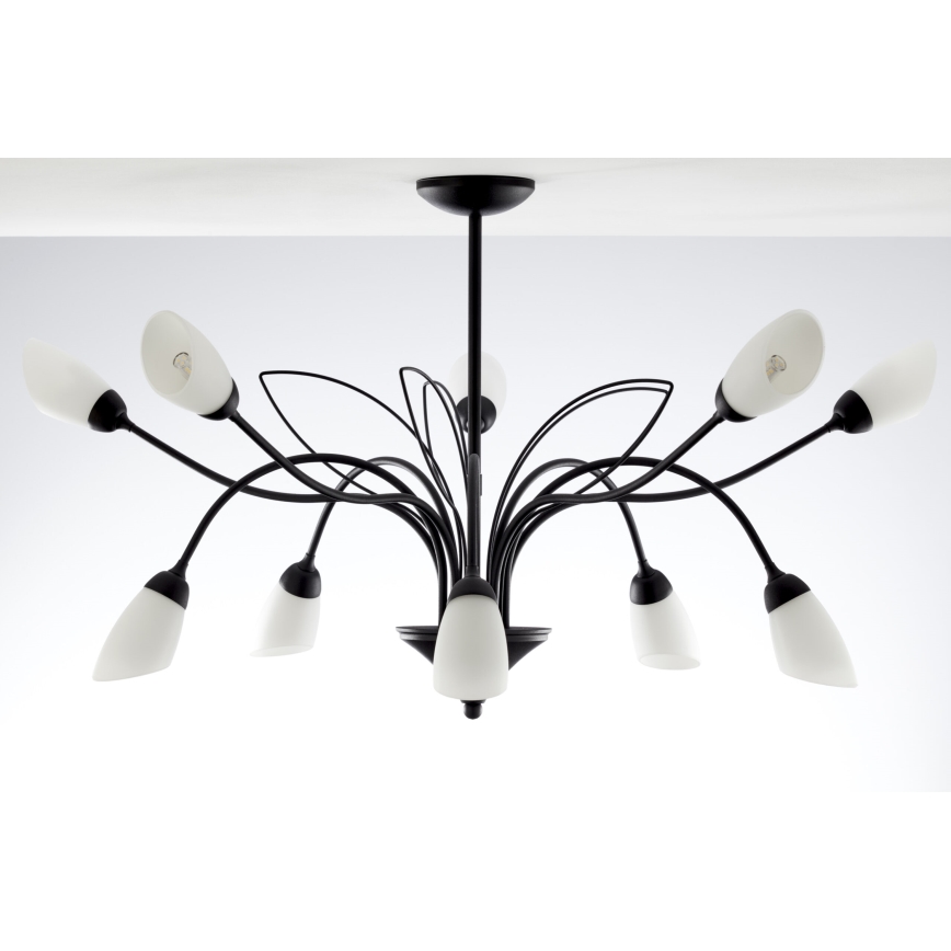 Jupiter 2056 - GLORIOSA Rod-Mounted Chandelier 10xG9/14W/230V Black